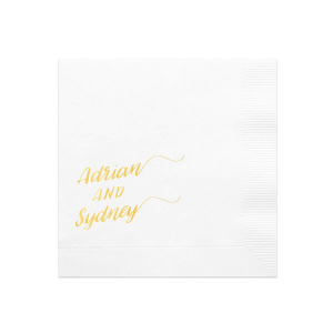 Modern Script Wave Napkin