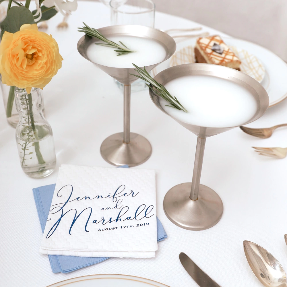 personalized wedding napkins for your wedding reception