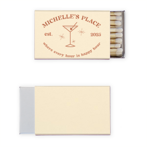 Get fancy with this new Where Every Hour Is Happy Hour Matches! Now you have a chance to surprise your guests and see their amazed faces. Welcome them in style! 