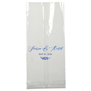 The ever-popular White Gift Bag with Shiny Royal Blue Foil will look fabulous with your unique touch. Your guests will agree!