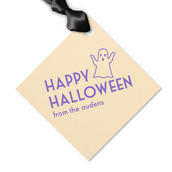 Pastel Halloween Letterpress Tag