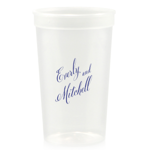 Personalized 12 oz Styrofoam Cup with Matte Cobalt Ink Cup Ink Colors can't be beat. Showcase your style in every detail of your party's theme!