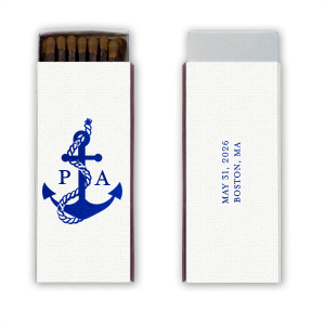 The Anchor Nautical Nuptial Matchbox makes for a wonderful and stylish keepsake for your next big party event. Whether for an engagement, wedding or anniversary, the maritime design is perfect for outdoor or coastal themed occasions, ensuring smooth sailing towards a good time. 