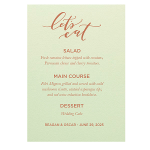 Let's Eat Menu