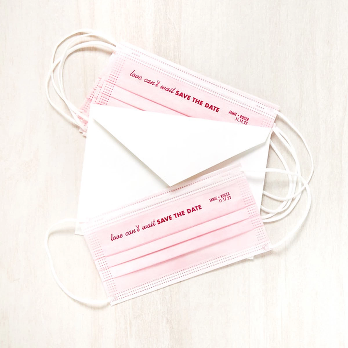 Design Personalized Save the Date Wedding Face Masks for Your Big Day