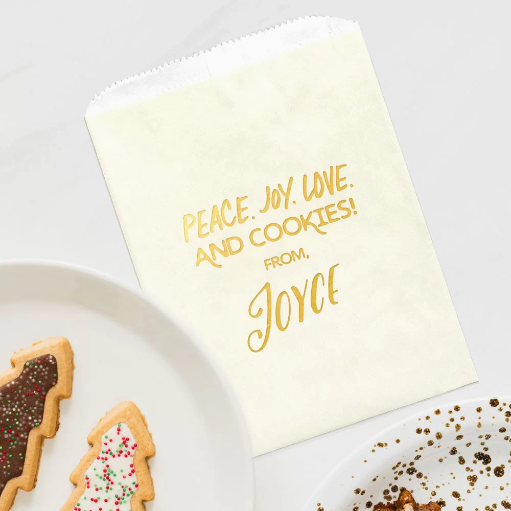 Design personalized cookie bags from For Your Party for your holiday gifting!