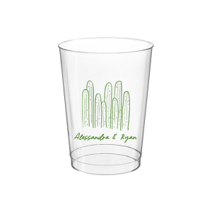 Cool down at your summertime party event with the Southwest Cactus Cup. Featuring a screen print of hand-drawn cactuses above customizable text, the cup is available in your choice of styles and colors to best match your party's unique vibes.