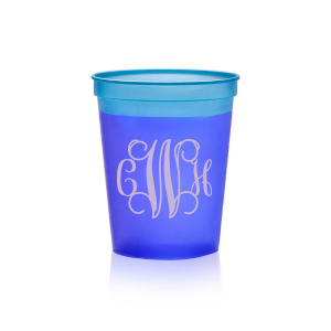 Personalized Navy 16 oz Stadium Cup with Matte Lavender Ink Cup Ink Colors will impress guests like no other. Make this party unforgettable.