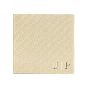 Find beauty in the simplicity of the Embossed Initials Napkin. The increasingly popular embossed style is perfect for leaving a lasting impression on guests. Available in a variety of sizes, styles and colors, the design suitable for nearly any function, from engagement events to office parties. 
