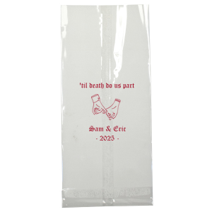 Where life begins and love never ends, Till Death Do Us Part. These high-quality bags will be a perfect decoration on your special day.