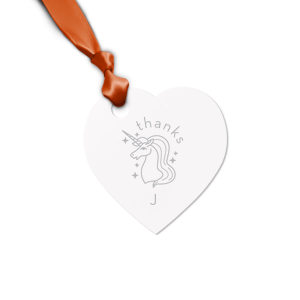 Our beautiful custom Poptone Ballet Pink Heart Gift Tag with Shiny Rose Quartz Foil Color has a Unicorn 2 graphic and is good for use in Kid Birthday, Animal and Magical themed parties and will give your party the personalized touch every host desires.