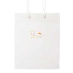 Personalized Wedding Reception Bags - Gold Paper Bags