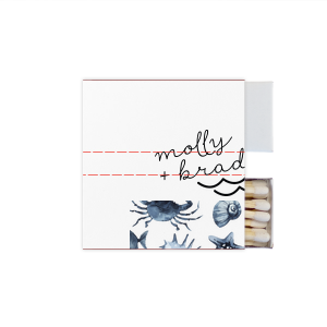 Our beautiful custom White Classic Custom Photo Matchbox with Matte Black Ink Digital Print Colors and Matte Fuchsia Ink Digital Print Colors has a Wave Accent graphic and is good for use in Travel, Beach/Nautical, Father's Day themed parties and can't be beat. Showcase your style in every detail of your party's theme!