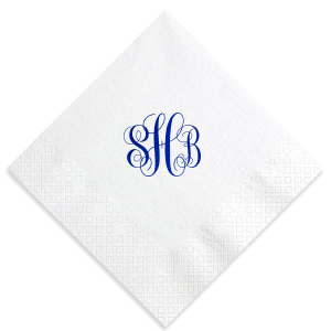Embrace sophistication with the Fancy Flourish Monogram Napkin, where intertwined initials become art amidst swirls and elegant flourishes. This elegant design offers a bold, personalized statement, perfect for adding a luxurious touch to any event. 