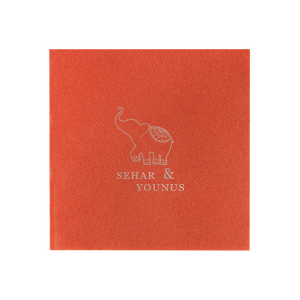 ForYourParty's elegant Burnt Sienna Guest Hand Towel with Satin Lipstick Red Foil can't be beat. Showcase your style in every detail of your party's theme!