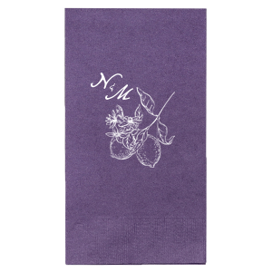 Why don't you choose a unique decoration for your next party? This chic Napkin with your initials written on it and a cute floral design will match perfectly. It will definitely give the vibe that you are looking for. 