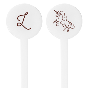 Custom Shiny Turquoise Round Stir Stick with Shiny Turquoise Foil has a Unicorn graphic and is good for use in Animals, Kid Birthday, Birthday themed parties and will add that special attention to detail that cannot be overlooked.