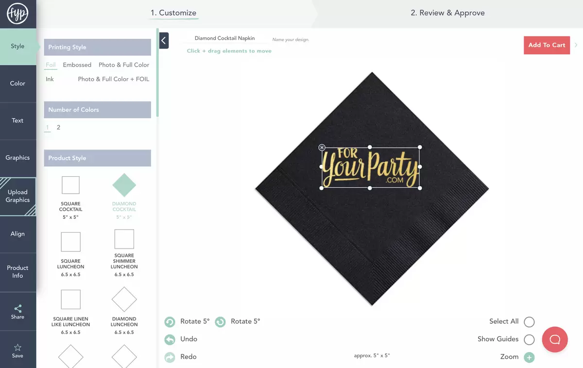 custom party supplies