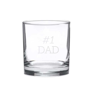 #1 Dad Father's Day Glass