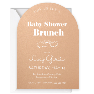 Rainbow Baby Shower Brunch Invitation