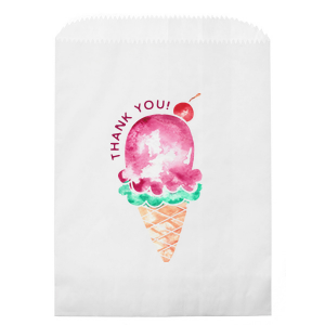 Ice Cream Thank You Photo/Full Color Party Bag