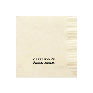 The Bowling Birthday Minimal Napkin showcases personalized text celebrating the name and age of the birthday bowler. Perfect for adding a custom twist to your laneside festivities. Ideal for any bowling enthusiast's birthday celebration.