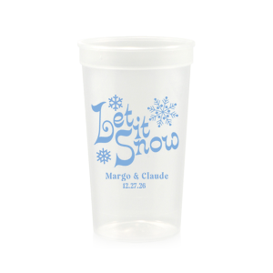 Celebrate the most wonderful time of the year with the Let It Snow Cup. A classic and cheerful design that is sure to warm hearts through the chilly holiday season. Available in a variety of colors and styles to best suit your tastes and needs. 