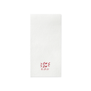 The Pasta Party Cin Cin Napkin adds a touch of Italian flair to your next event. Whether you're hosting a family gathering, festive get-together with friends or pasta party rehearsal dinner, this  napkin is a fun and memorable addition that pairs well with good food, great company, and plenty of toasting.