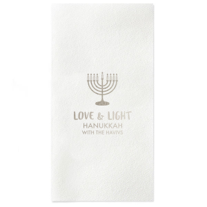 Love And Light Hanukkah Family Name Napkin sounds like a beautiful and meaningful way to honor the holiday. It's a wonderful way to spread the spirit of the holiday and bring some love and light into your home!