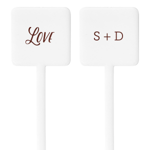 Custom Shiny Merlot Round Stir Stick with Shiny Merlot Imprint Foil Color can't be beat. Showcase your style in every detail of your party's theme!