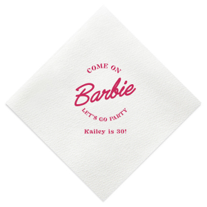 Get this amazing personalized Barbie Birthday Napkin ready for your birthday party, all you have to do is put your name on it and you are good to go! Surprise your closest ones with breath-taking things!