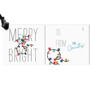 ForYourParty's elegant White Custom Photo Luggage Tag with Matte Slate Gray Ink Digital Print Colors and Matte Teal/Peacock Ink Digital Print Colors can't be beat. Showcase your style in every detail of your party's theme!