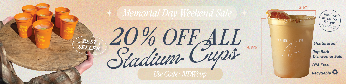 20% off all stadium cups use code mdwcup