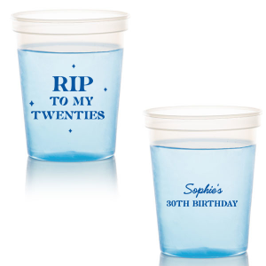 Commemorate a milestone birthday with the New Decade Starburst Cup, personalized with the honoree's name and the dawn of a new era. Featuring "RIP to my twenties" or your custom age farewell, this cup is sprinkled with celebratory stars, perfect for commemorating the next fabulous decade.
