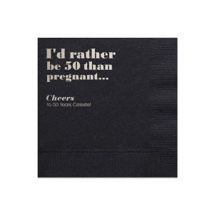 Our personalized Black Cocktail Napkin with Shiny Sterling Silver Foil can be personalized to match your party's exact theme and tempo.