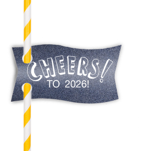 The ever-popular Glitter Black Rectangle Straw Tag with Matte White Foil has a Cheers graphic and is good for use in Words, Drinks, Hearts themed parties and will look fabulous with your unique touch. Your guests will agree!