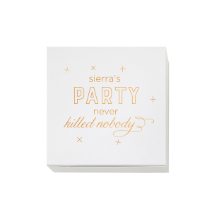 Celebrate your birthday in style with this custom bag! Because a party never killed nobody. Personalize for a birthday party, a Bat Mitzvah or Bar Mitzvah. 