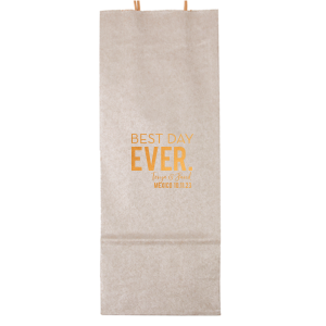 ForYourParty's chic Metallic Silver Gift Bag with Shiny Copper Foil are a must-have for your next event—whatever the celebration!