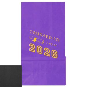 Add flair to the grad bash with the Crushed It Grad Bag, featuring a festive diploma and 'Class of' motif. It's the ideal vessel for party goodies, echoing the celebratory vibe of a graduate's milestone with whimsical charm.