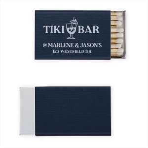 Escape to a tropical paradise with these Tiki Bar Matches. Perfect for a luau, pool party, or tiki bar, these matches are a fun way to bring the spirit of the islands to any gathering. The bold and vibrant design is sure to transport you to a relaxing and carefree state of mind