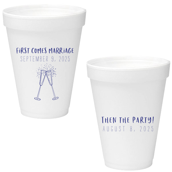 Personalized Styrofoam Cups for Weddings, Birthday Parties, Corporate  Events, BBQs, House Warming Gifts and Graduation Foam Cups.