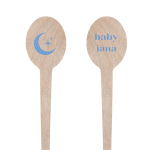 If you are celebrating a baby shower, this custom stir stick is for you! Featuring a moon graphic, this can be personalized with the name of your baby or the date of the event. 
