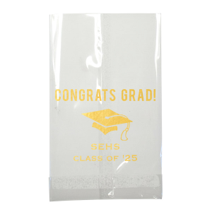 Our beautiful custom Navy Classic Gift Bag with Shiny 18 Kt Gold Foil has a Cap graphic and is good for use in Graduation themed parties and will look fabulous with your unique touch. Your guests will agree!