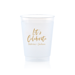 Cheers to 8oz or 10oz Frosted Unbreakable Plastic Cup 194 