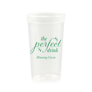 The ever-popular Maroon 16 oz Stadium Cup with Matte Pastel Pink Ink Cup Ink Colors can be personalized to match your party's exact theme and tempo.