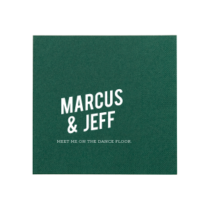 ForYourParty's elegant Spruce Cocktail Napkin with Shiny 18 Kt Gold Foil will give your party the personalized touch every host desires.