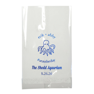 Our custom Shiny Turquoise Large Cellophane Bag with Shiny Turquoise Foil has a Octopus graphic and is good for use in Beach/Nautical, Animals, Kid Birthday themed parties and couldn't be more perfect. It's time to show off your impeccable taste.