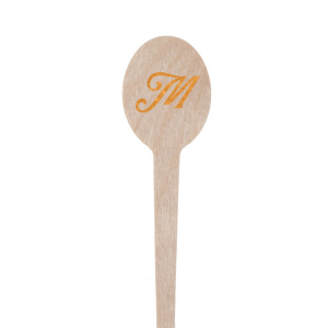 The Monogrammed Elegance Stir Stick features a sophisticated, one-sided design that showcases a single initial in an exquisite, art deco-inspired typeface. Add a dash of personalized flair to your beverages, making every sip an experience to remember. Ideal for lending a touch of refined style to any cocktail hour or special event.