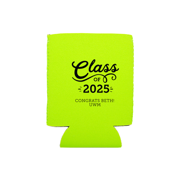 Swirly Graduation Can Cooler
