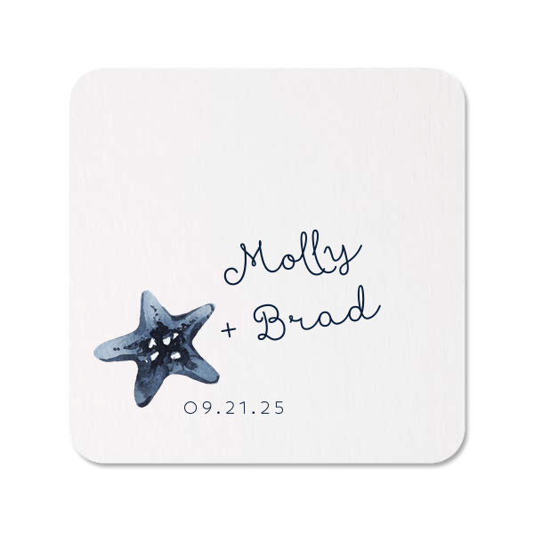 The ever-popular White Custom Photo Square Coaster with Matte Navy Ink Digital Print Colors will add that special attention to detail that cannot be overlooked.